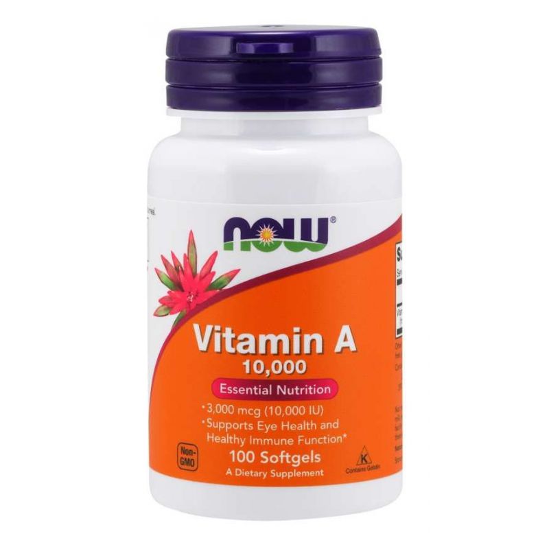 Now Foods Vitamin A 10 000 IU 100 Softgels