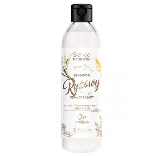 Barwa Naturalna Odmładzający Szampon Ryżowy dla Włosów Przesuszonych i Osłabionych 300ml