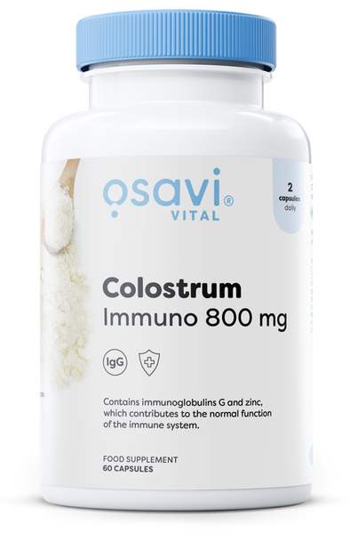Osavi Kolostrum Immuno Suplement z Siarą Bydlęcą na Wsparcie Odporności 60 Kapsułek