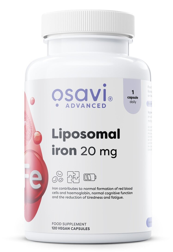 Osavi Liposomal Iron 20mg Supports Circulatory and Immune System Health 120 Vegan Capsules