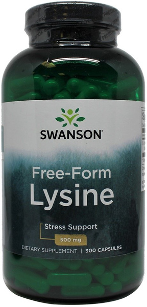 Swanson Lysine 500mg Free-Form 300 Kapsułek
