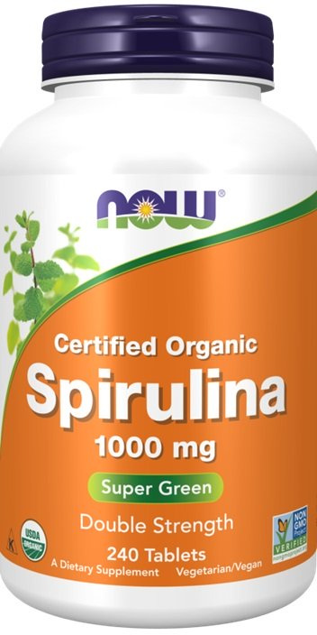 Now Foods Spirulina 1000mg Supports Circulatory System Immune & Detoxification 240 Tablets