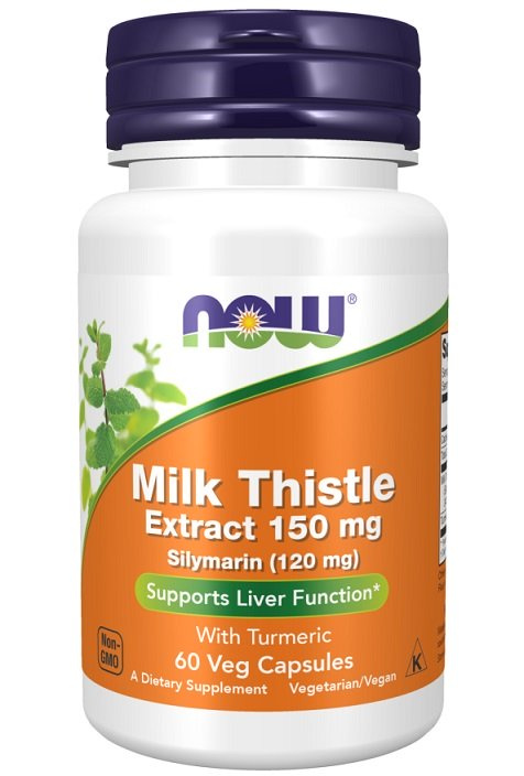 Now Foods Milk Thistle Extract with Turmeric 150mg 60 Vcapsules