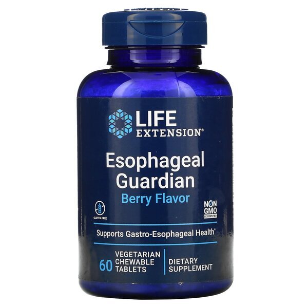 Esophageal Guardian, Berry Flavor (EAN 737870173762) - 60 vegetarian chewable tabs