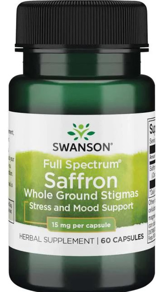 Swanson Full Spectrum Saffron 15mg 60 Kapsułek