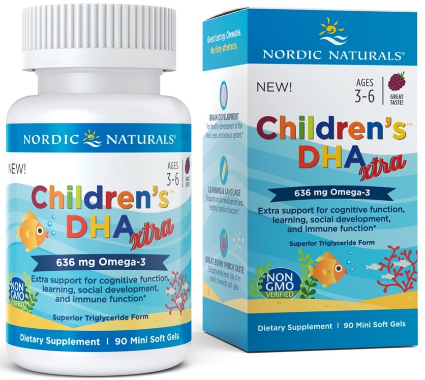 Children's DHA Xtra Fish Oil, 636mg Berry Punch - 90 mini softgels