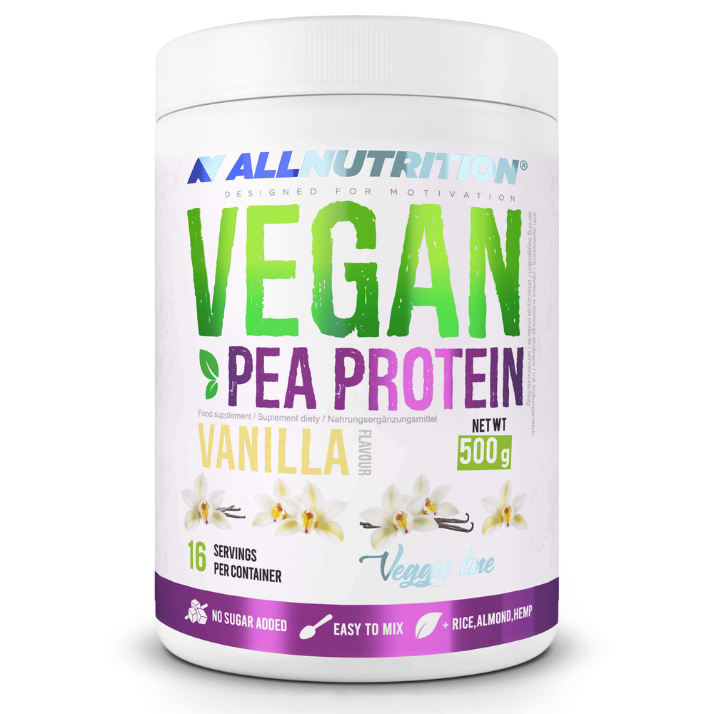 Allnutrition Vegan Pea Protein Wysokobiałkowa Odżywka Vanilla 500g