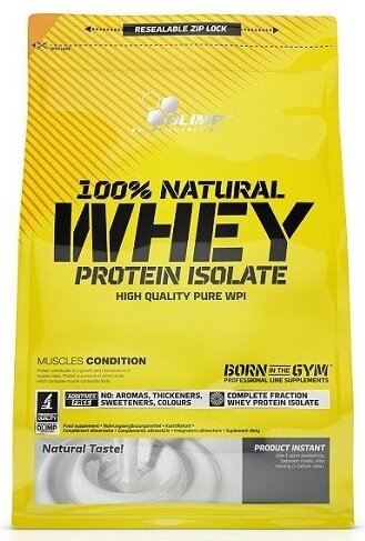 100% Natural Whey Protein Isolate, Natural - 600g