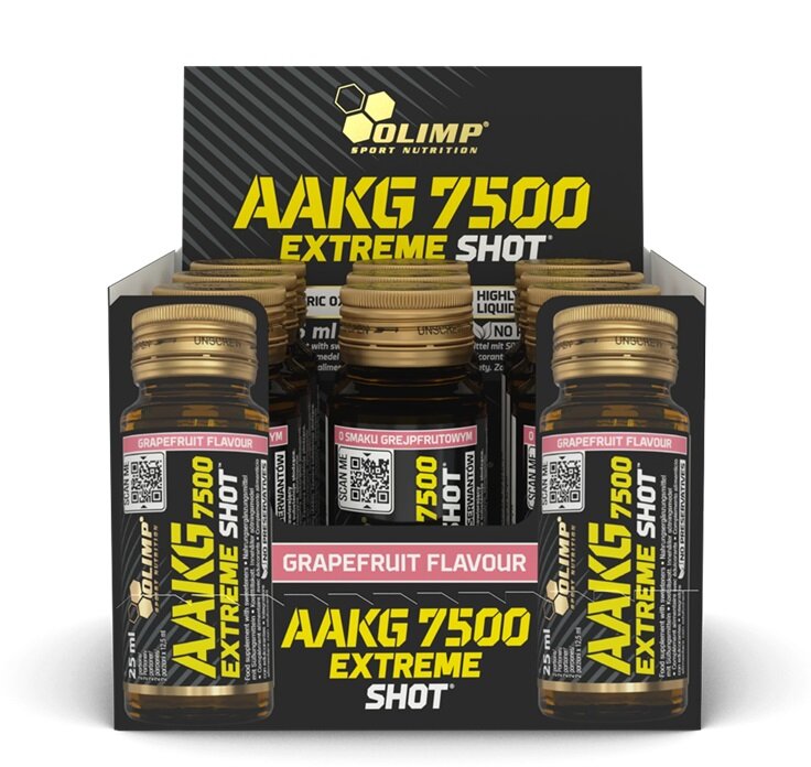 AAKG 7500 Extreme Shot, Grapefruit - 9 x 25 ml.