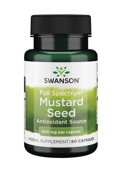 Swanson Full Spectrum Mustard Seed 400mg Gorczyca 60 Kapsułek