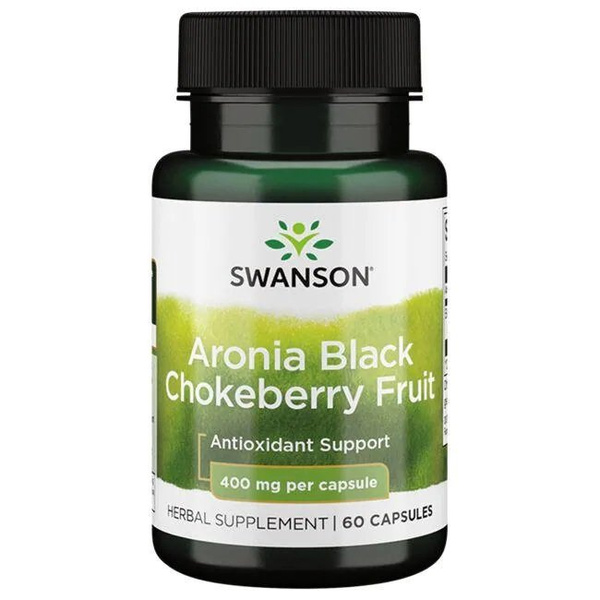 Swanson Aronia Black Chokeberry Fruit 400mg 60 Capsules