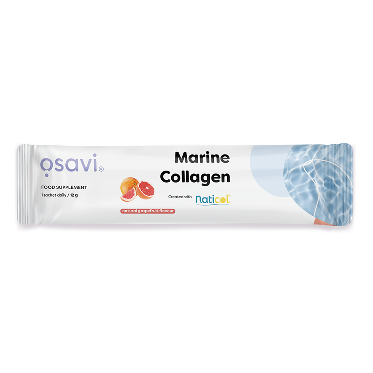 Osavi Marine Collagen Wild Cod Collagen Type I Fish from Wild Atlantic Cod Supports Skin Elasticity and Reduces Wrinkles Grapefruit 12g 