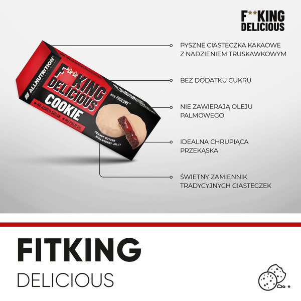 Allnutrition Fitking Delicious Cookie Peanut Butter Strawberry Jelly  128g