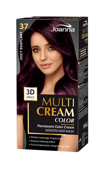 Joanna Multi Cream Color 3D Effect Farba do Włosów Nr 37 Soczysta Oberżyna 1 Sztuka