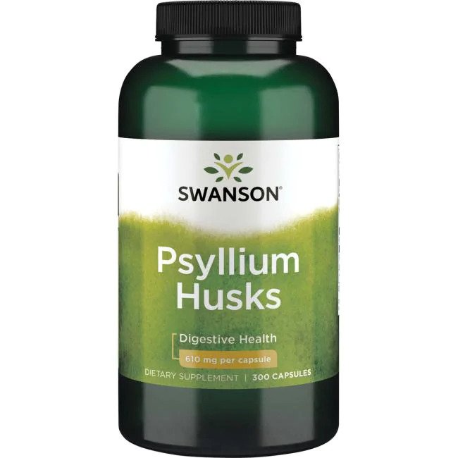 Swanson Psyllium Husks 610mg Wspiera Układ Trawienny 300 Kapsułek