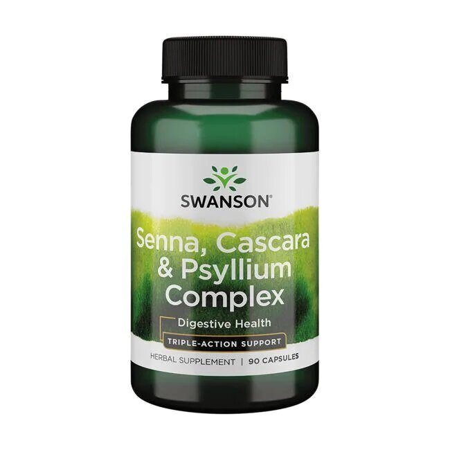 Swanson Senna Cascara & Psyllium Complex 90 Capsules