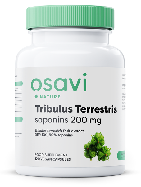 Osavi Tribulus Terrestris, Saponins 200mg for Vitality and Libido Support 120 Vegan Caps