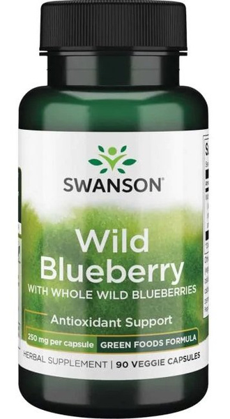 Swanson Wild Blueberry 250mg 90 Vcapsules