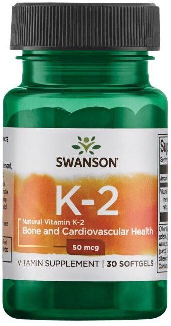 Swanson Vitamin K-2 Natural 50mcg 30 Kapsułek