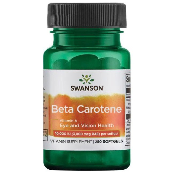 Swanson Beta-Carotene Vitamin A 10 000 IU 250 Softgels