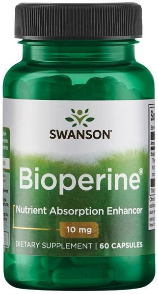 Swanson Bioperine 10mg Bioperyna Wspomaga Metabolizm 60 Kapsułek