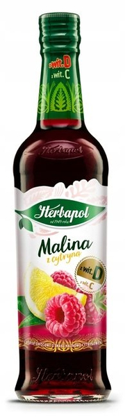 Herbapol Raspberryand Lemon Syrup with Vitamin D 420ml Best Before 29.11.25