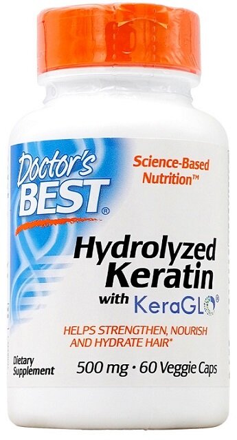 Hydrolyzed Keratin, 500mg - 60 vcaps