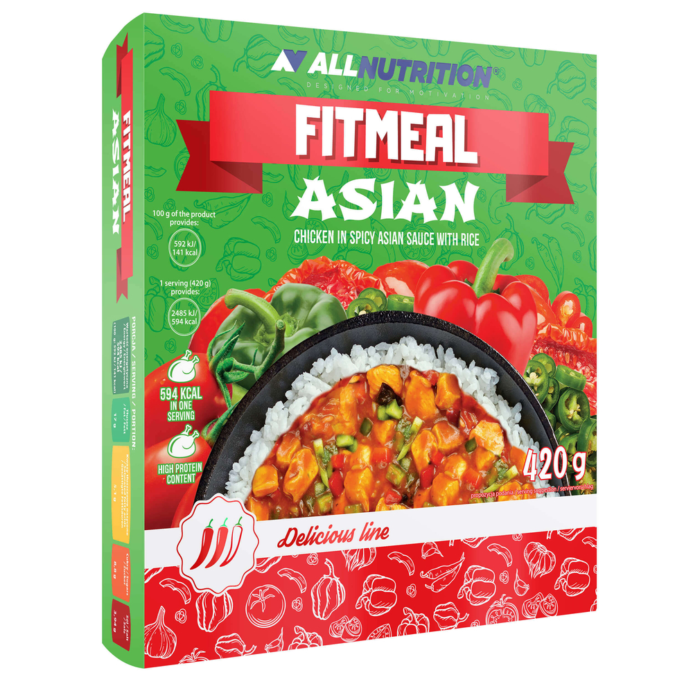 Allnutrition Delicious Line Fitmeal Asian Kurczak z Ryżem w Sosie Azjatyckim 420g