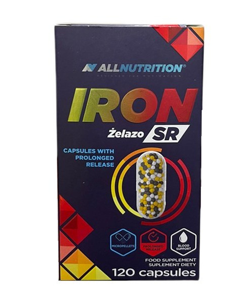 Allnutrition Iron SR Żelazo 120 Kapsułek