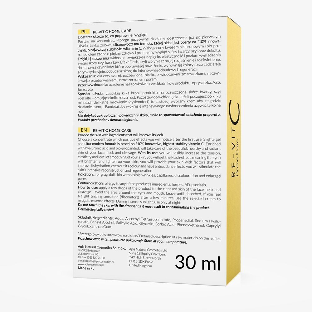Apis Re-Vit C Home Care Essence with 10% Vitamin C 30ml