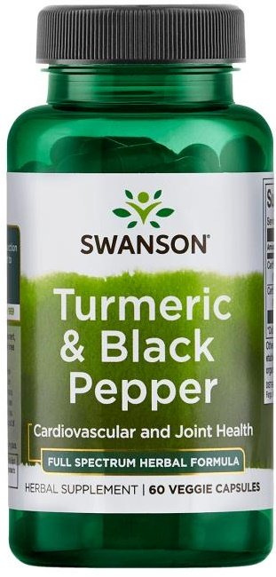 Swanson Turmeric & Black Pepper 60 Vcapsules