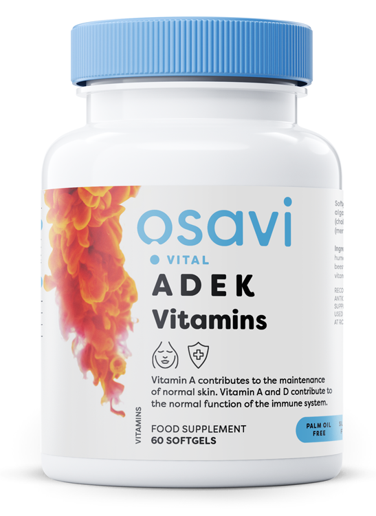 Osavi ADEK Vitamins Complex for Immunity and Healthy Skin 60 Softgels