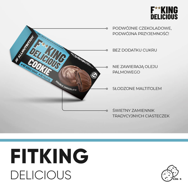 Allnutrition Fitking Delicious Cookie Double Chocolate 128g