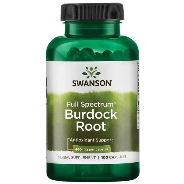Swanson Full Spectrum Burdock Root 460mg Wspiera Układ Odpornościowy 100 Kapsułek