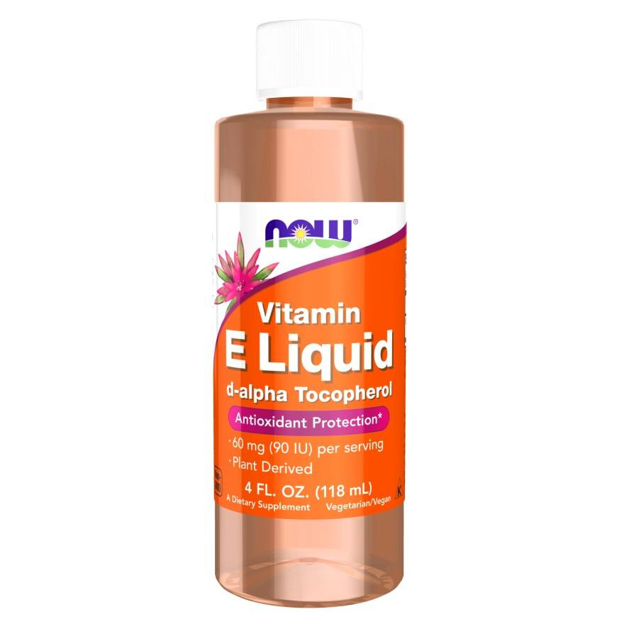 Now Foods Vitamin E D-alfa-Tokoferyl Liquid Wspomaga Odporność 118ml