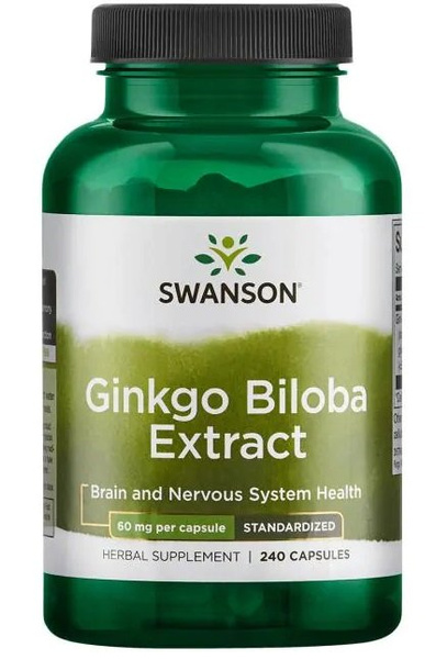 Swanson Ginkgo Biloba Extract 60mg 240 Capsules