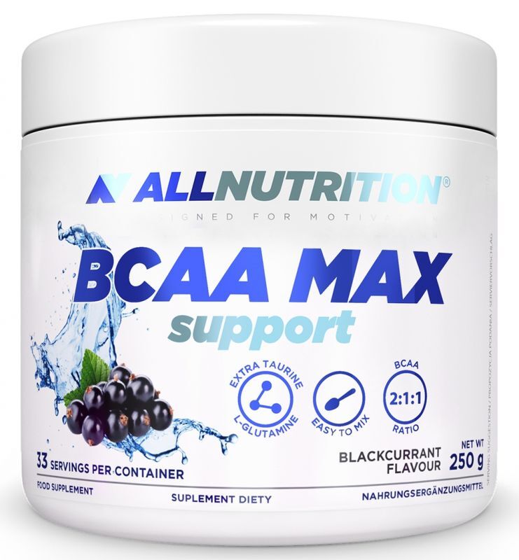  Allnutrition BCAA Max Support Kompleks Aminokwasów Blackcurrant 250g