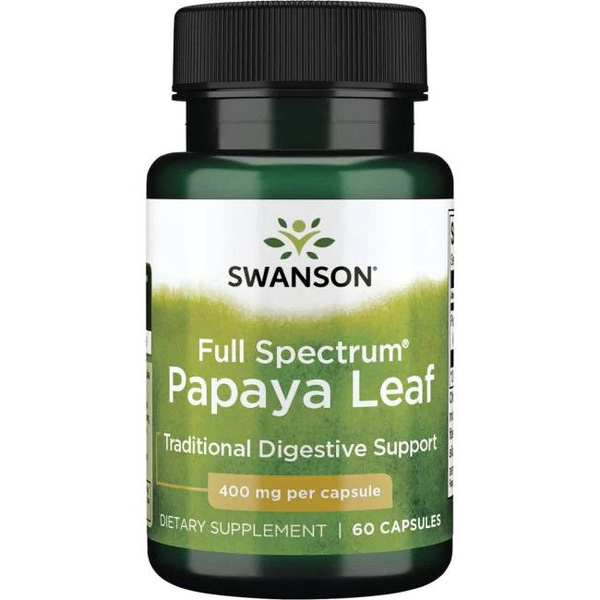 Swanson Full Spectrum Papaya Leaf 400mg 60 Capsules