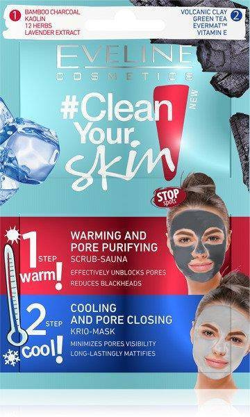 Eveline Peeling Sauna Krio Maska Oczyszczająca i Zamykająca Pory 2x5ml