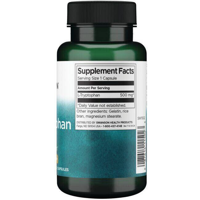 Swanson L-Tryptophan 500mg 60 Kapsułek