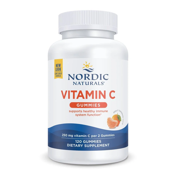 Nordic Naturals Vitamin C Gummies 250mg dla Dzieci powyżej 4 Roku Życia Smak Mandarynka 120 Sztuk