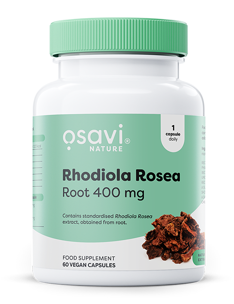 Osavi Rhodiola Rosea Root 400mg Łagodzi Stres i Napięcie Nerwowe 60 Kapsułek