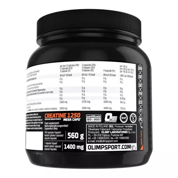 Olimp Creatine 1250 Mega Caps 400 Kapsułek