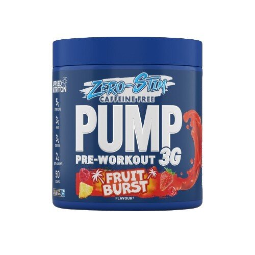 Pump 3G Pre-Workout (Zero Stimulant), Fruit Burst - 375g