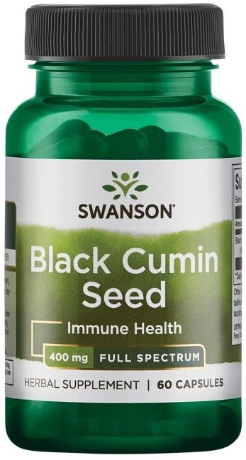 Swanson Black Cumin Seed 400mg Czarny Kmin 60 Kapsułek