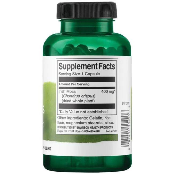 Swanson Full Spectrum Irish Moss 400mg 60 Kapsułek
