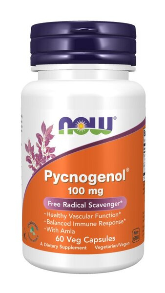 Now Foods Pycnogenol 100mg Wspiera Układ Odpornośćiowy 60 Kapsułek