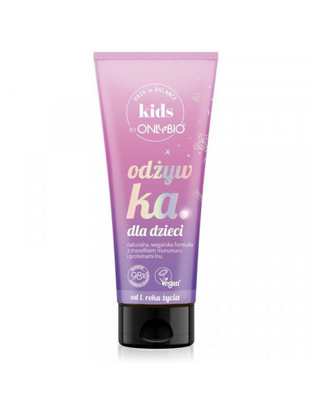 OnlyBio Kids Zestaw Szampon dla Dzieci od 1 Roku Życia 400ml+Odżywka 200ml