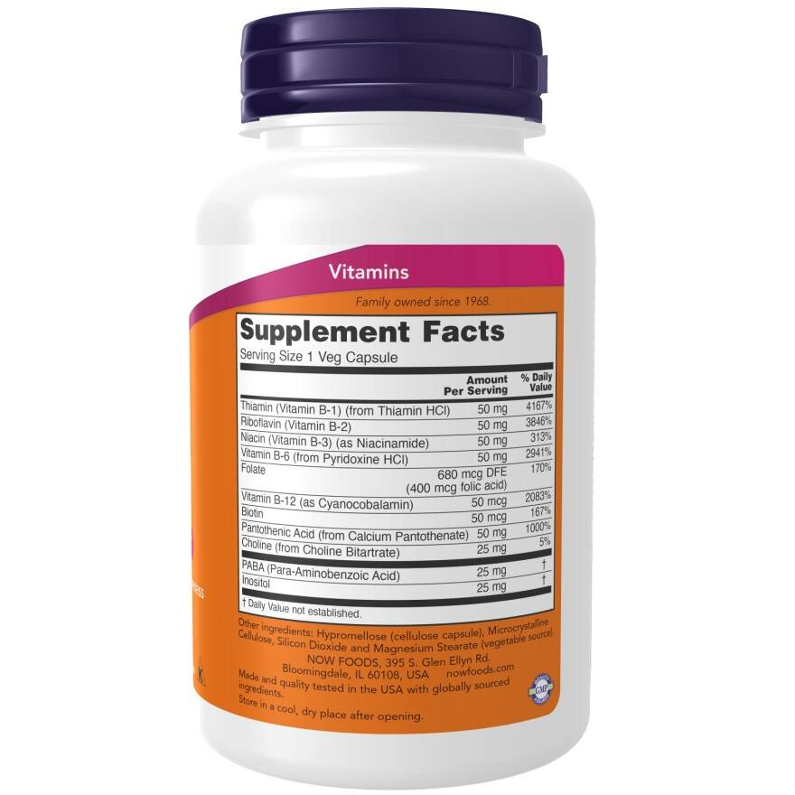 Now Foods Vitamin B-50 Supports Nervous System 100 Capsules