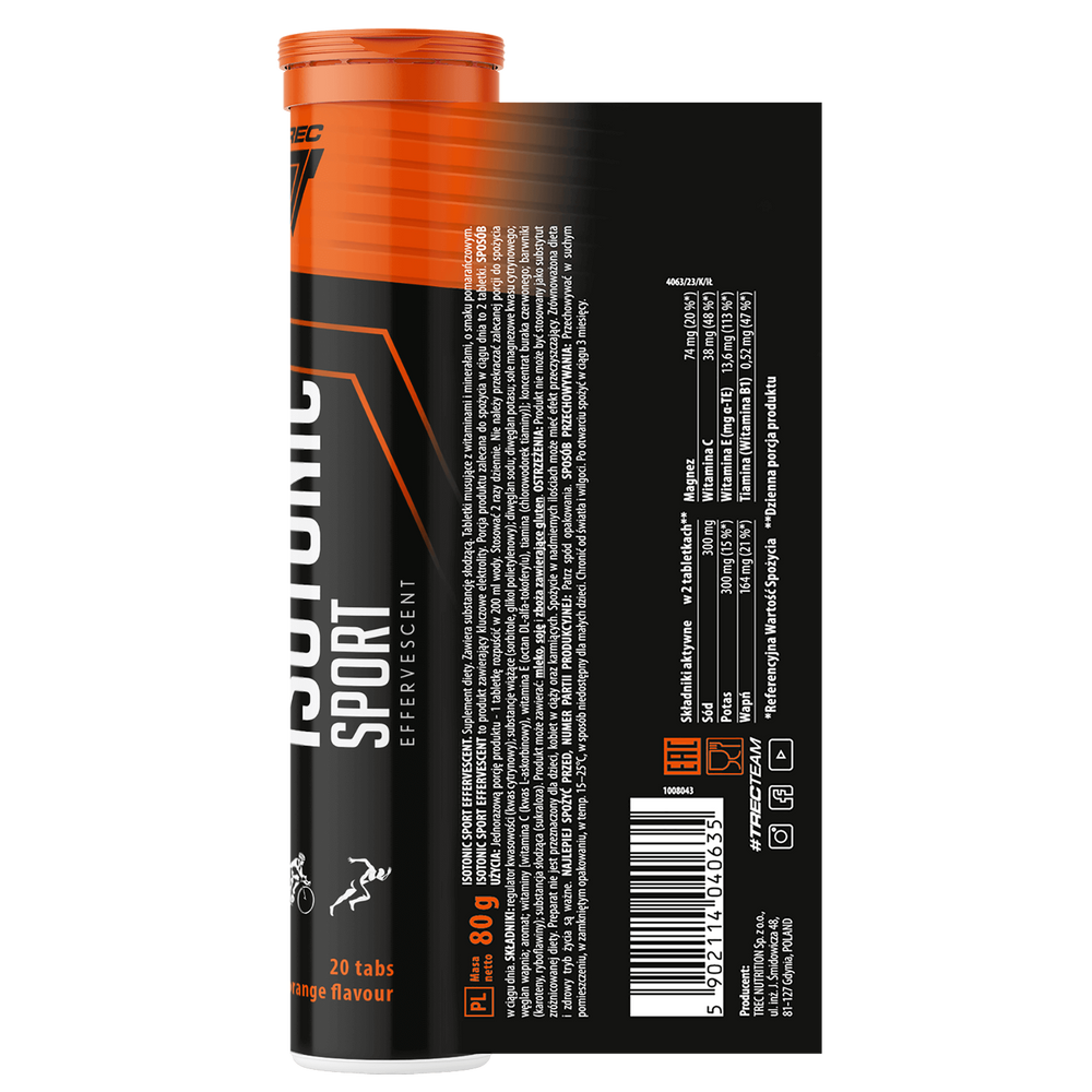 Trec Nutrition Endurance Isotonic Sport Effervescent Orange 20 Tabletek